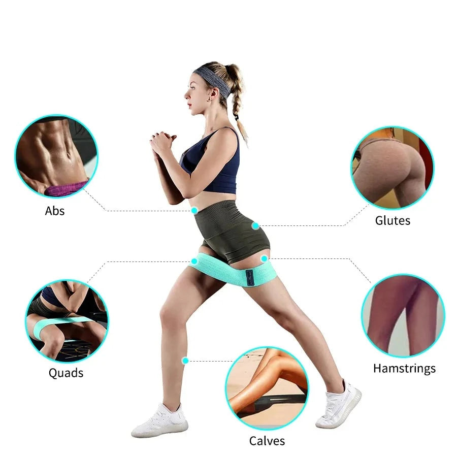 Fabric Resistance Hip Booty Bands