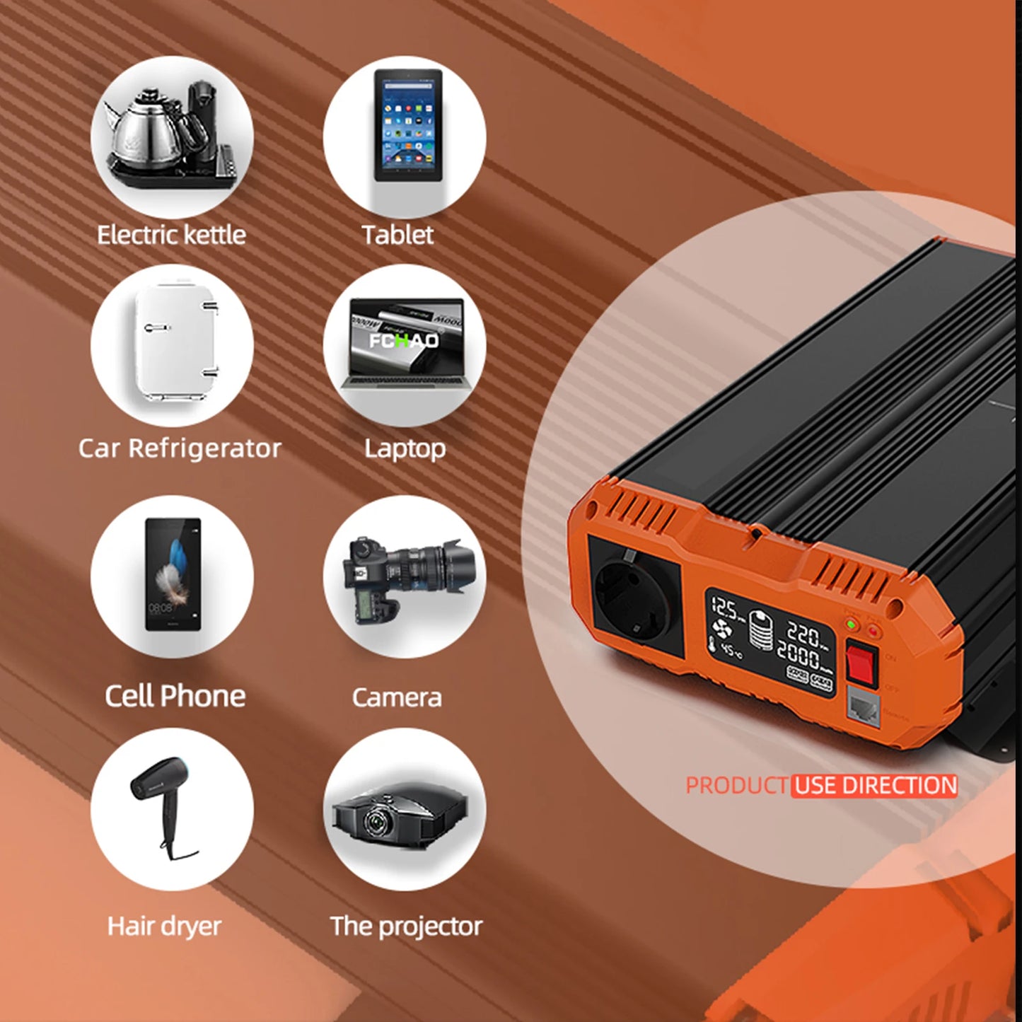 4000W Power DC 12V 24V 48V Inverter