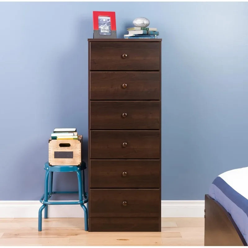 Tall White 6-Drawer Dresser