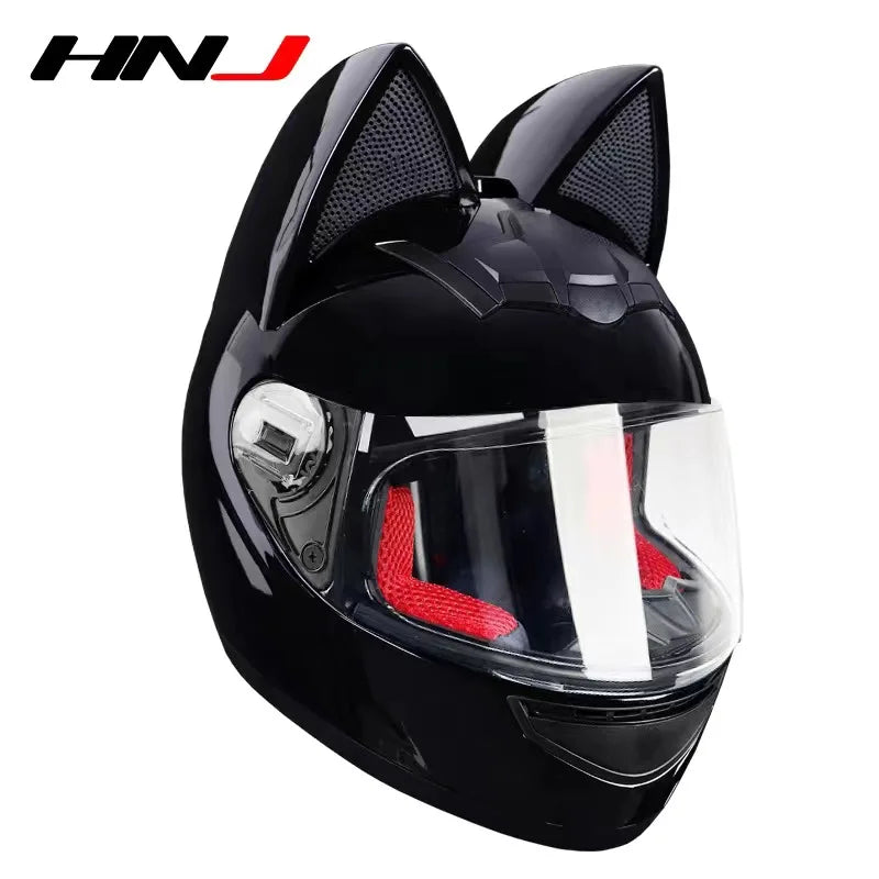 Cat Ear Motorcycle Full Face Helmet