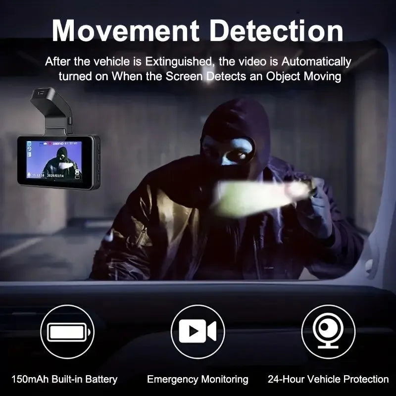 Front and Rear Dual Lens Dash Cam