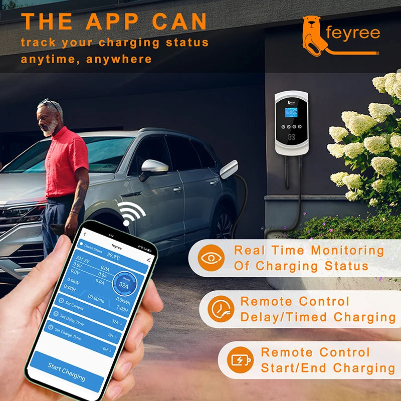 32A 7.6KW Electric Vehicle EV Charger