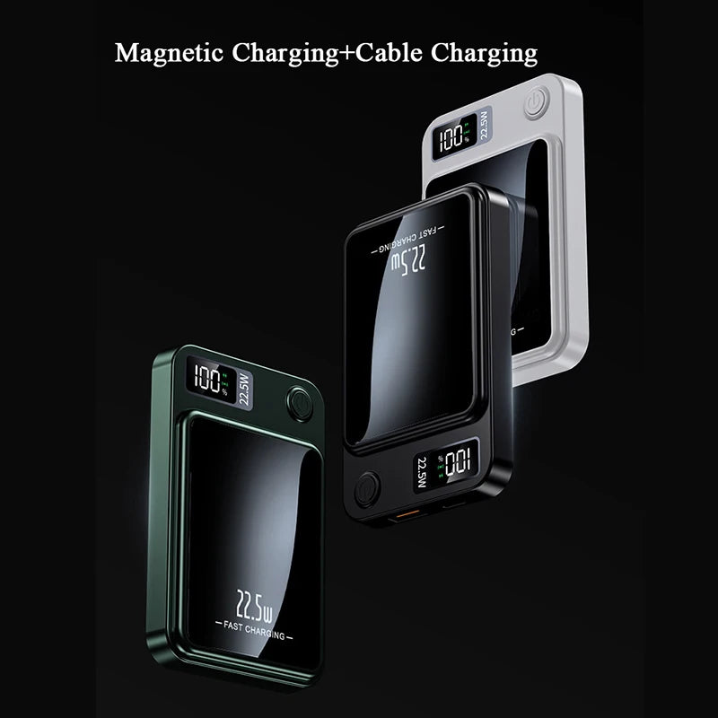 30000mAh Portable Induction Magnetic Power Bank