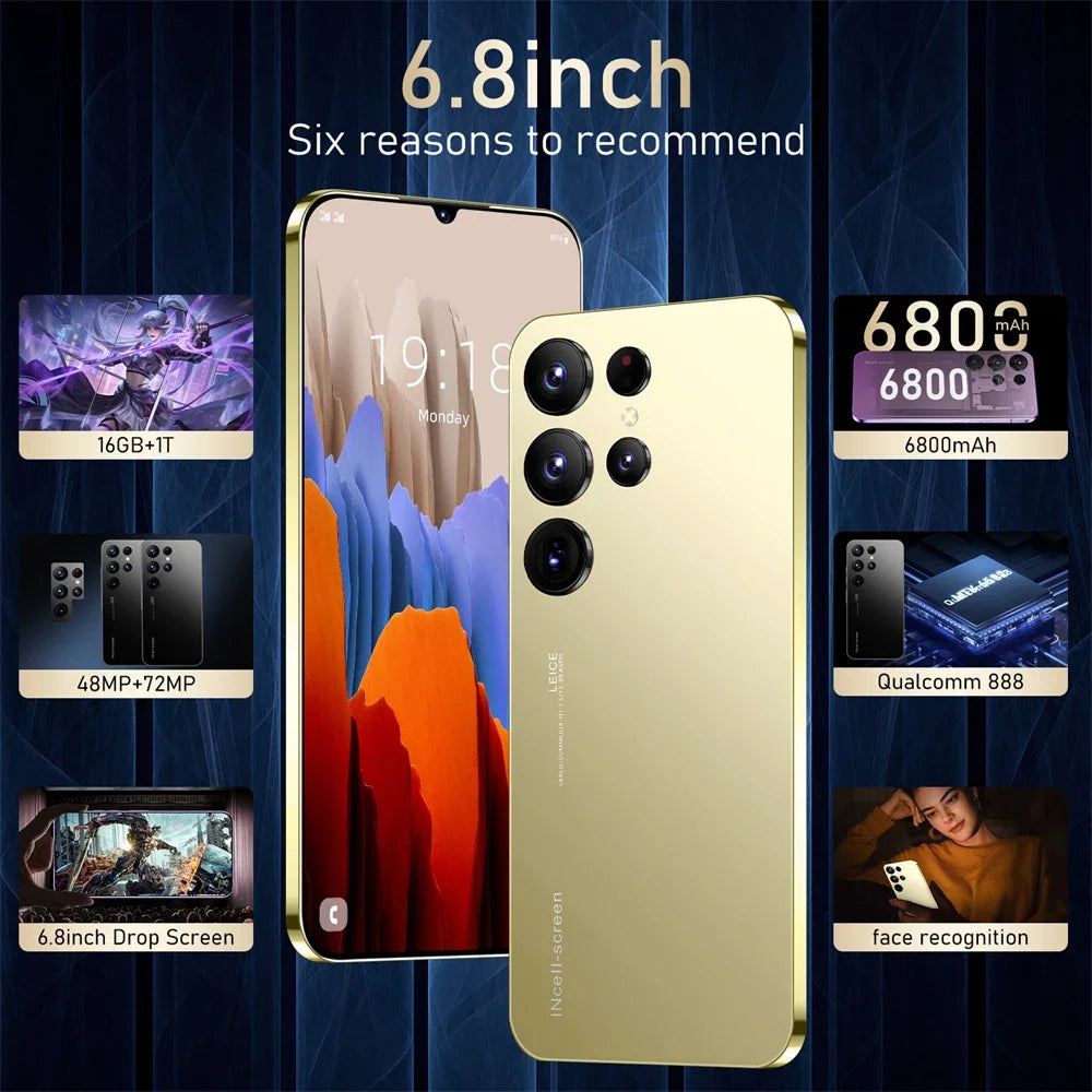 S24 Ultra 6.8 HD Screen SmartPhone