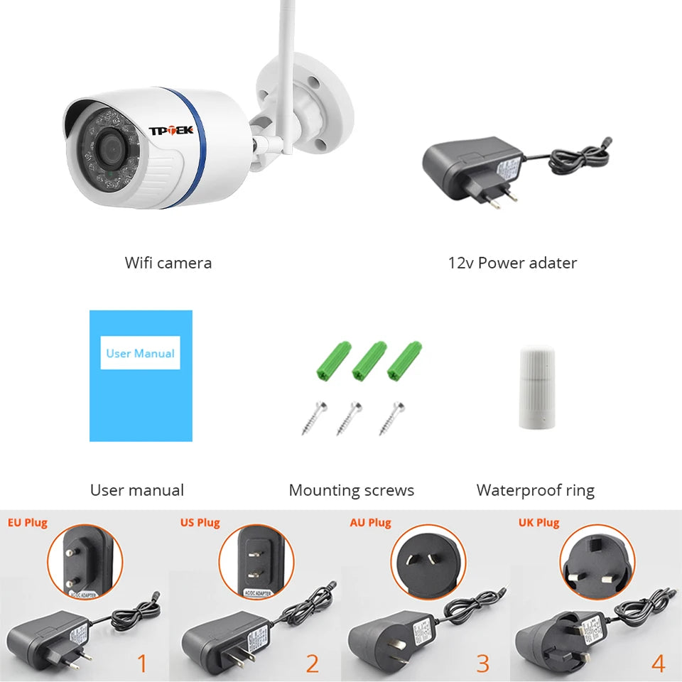 4MP 1080P Outdoor WiFi Security IP Camera