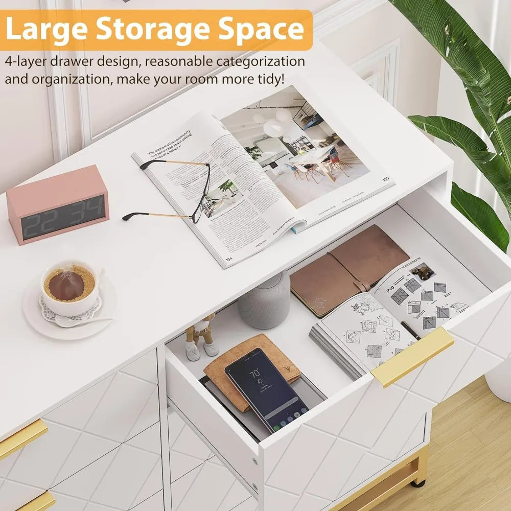 8-Drawer Dresser TV Stand