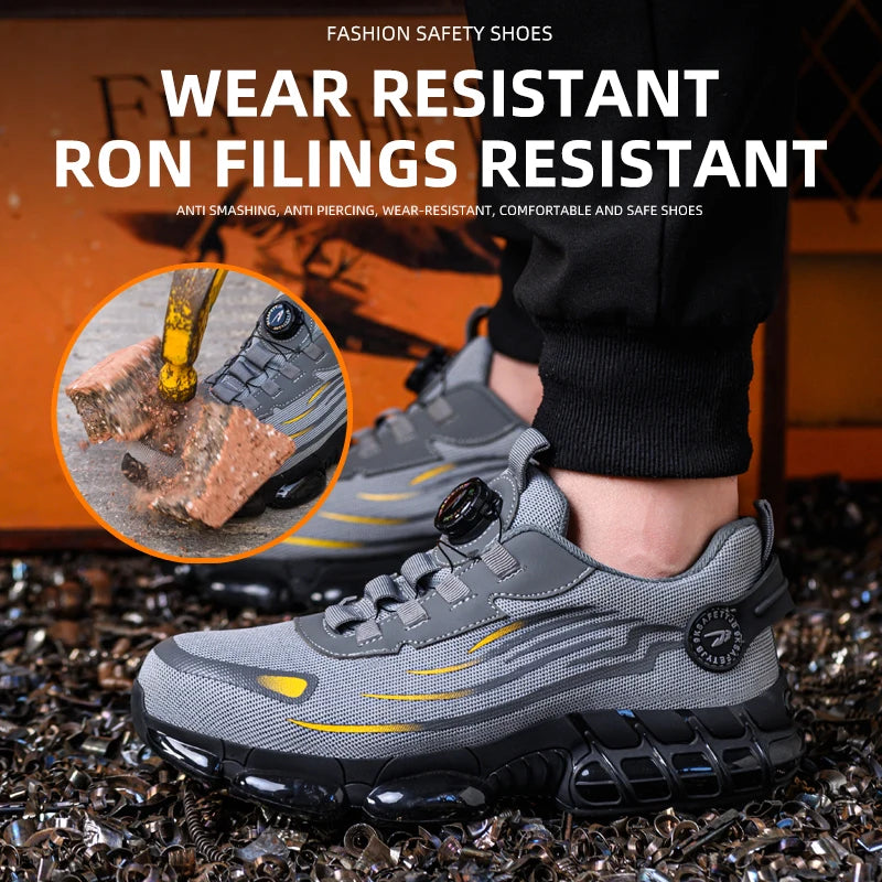 Breathable lace-free soft sole comfortable anti-smash shoes