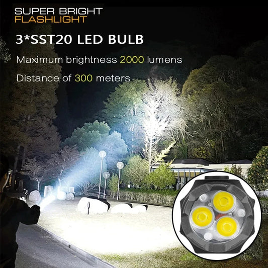 2000LM Powerful Mini EDC LED Flashlight