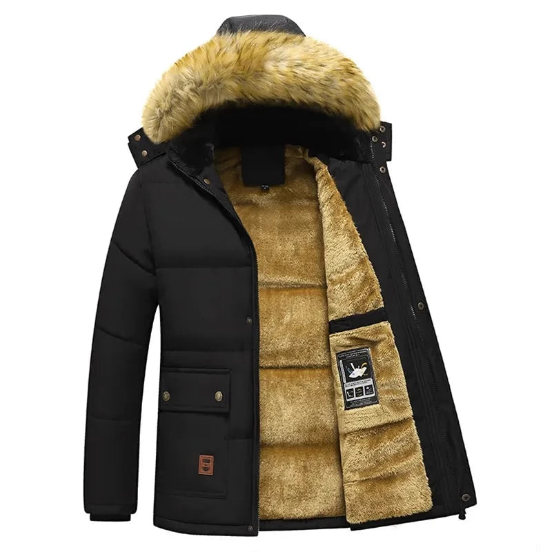 Men Warm Windproof Fleece Thick Jacket