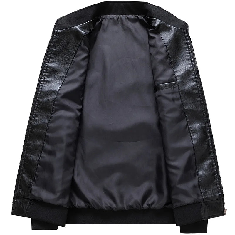 Men's PU Leather Motorcycle Jacket
