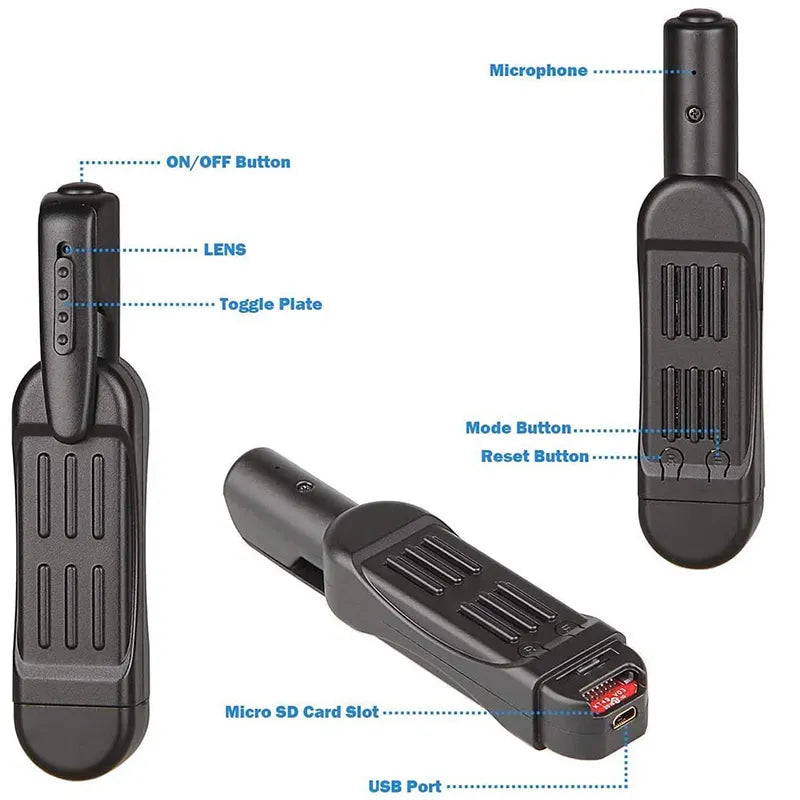 Full HD 1080P T189 Mini Wearable Body Pen Camera
