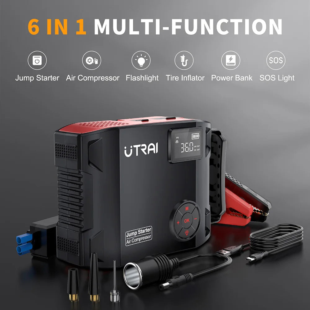 2000A 4 In 1 Jump Starter Power Pack