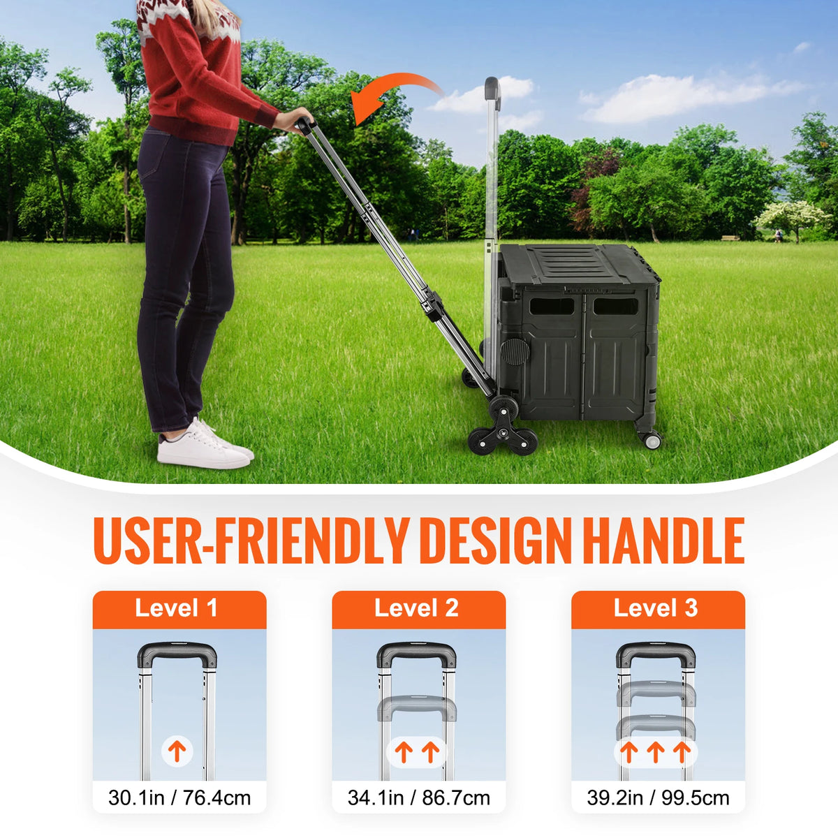 Outdoor Camping Trolley Shopping Cart