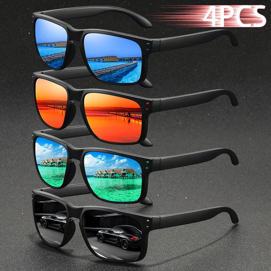 4PCS Vintage Square Sunglasses