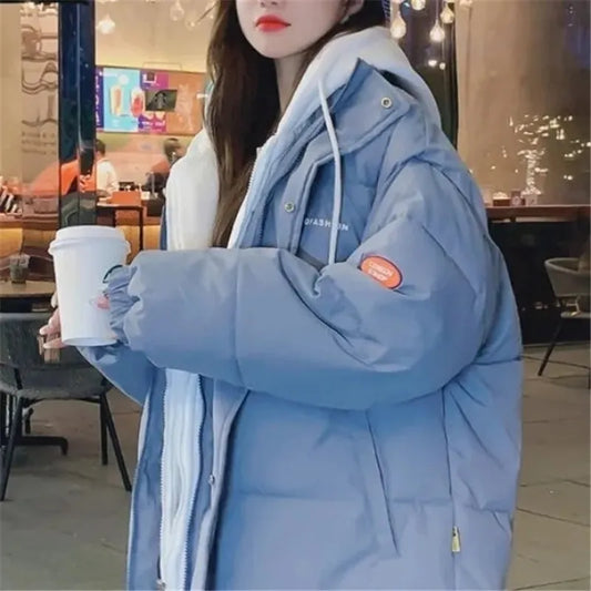 Thick Down Cotton Padded Parka Jacket