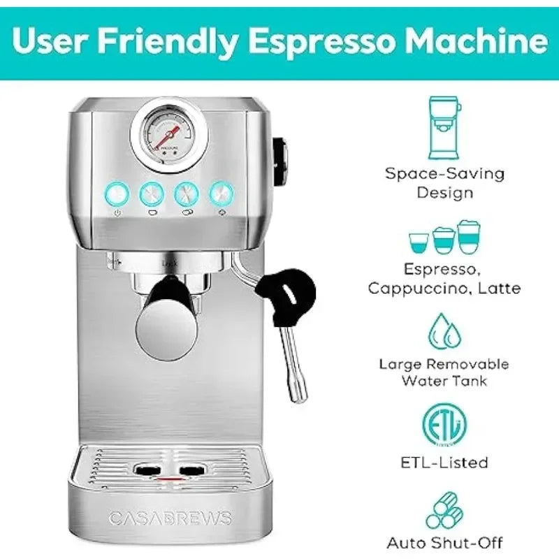 Stainless Steel Espresso Coffee Maker Machine