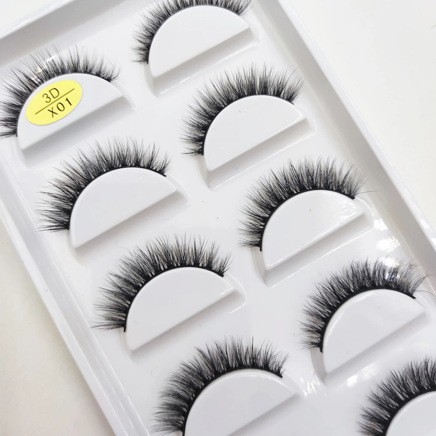 5 Pairs Natural 3D Mink False Eyelashes