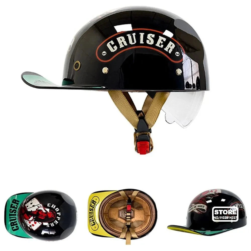Baseball Cap Half Motorcycle Helmet