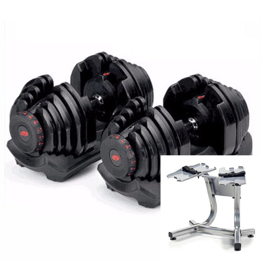 40kg*2=80kg+ Stand Dumbbell Set