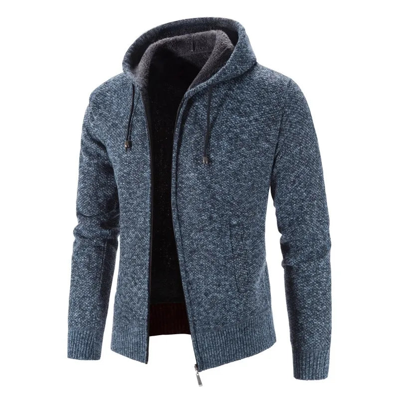 Men's Plush Knitted Jacket