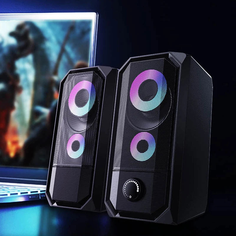 3.5mm stereo surround music RGB speakers