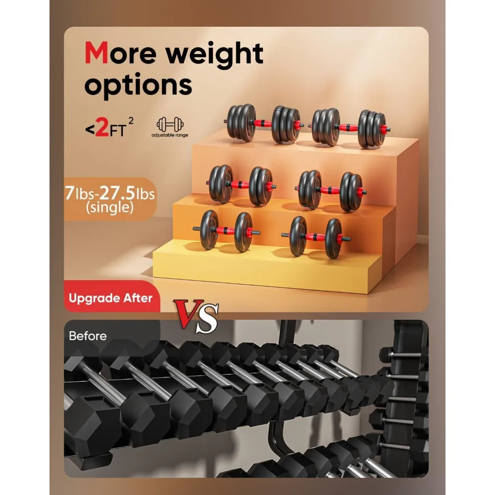 Adjustable 90lbs Free Weights Dumbbell