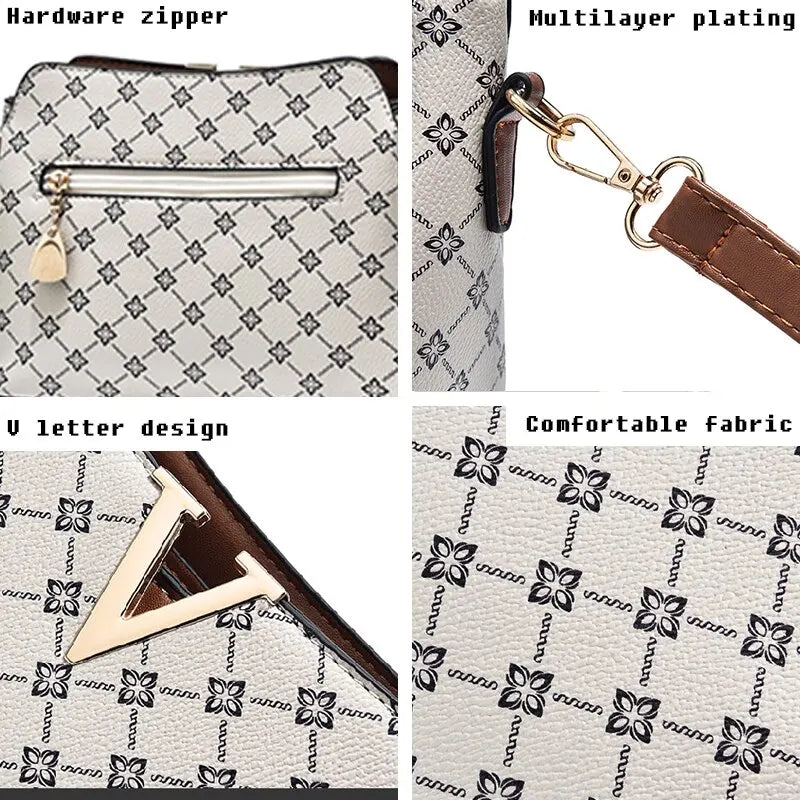 Women V Letter Classic Shoulder Bag