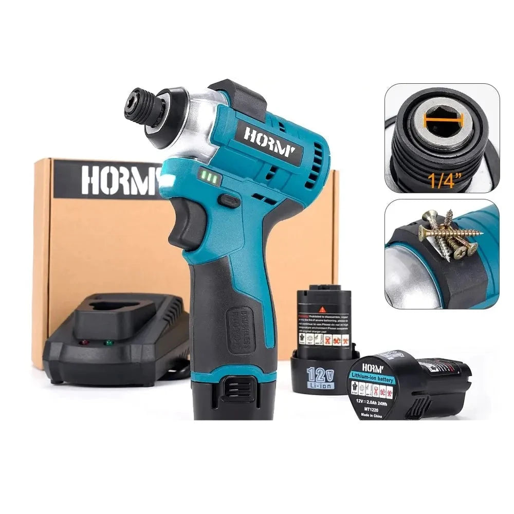 120N.m Brushless Impact Screwdriver Cordless Electric Drill