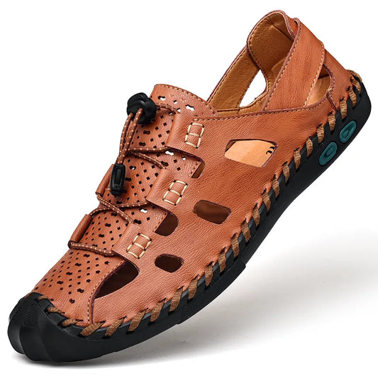 Men Gladiator Genuine Leather Sandals