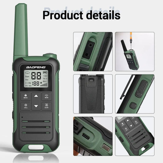 2pcs F22 Mini Walkie Talkie