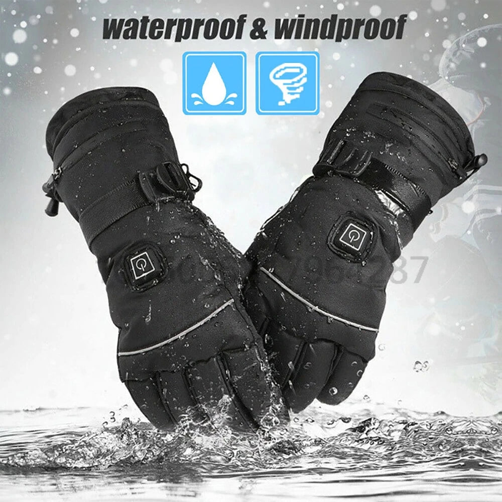 Heated Waterproof Gloves with Battery Case