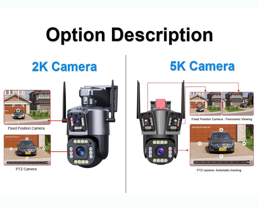 5K 12MP Wireless Outdoor WiFi Camera