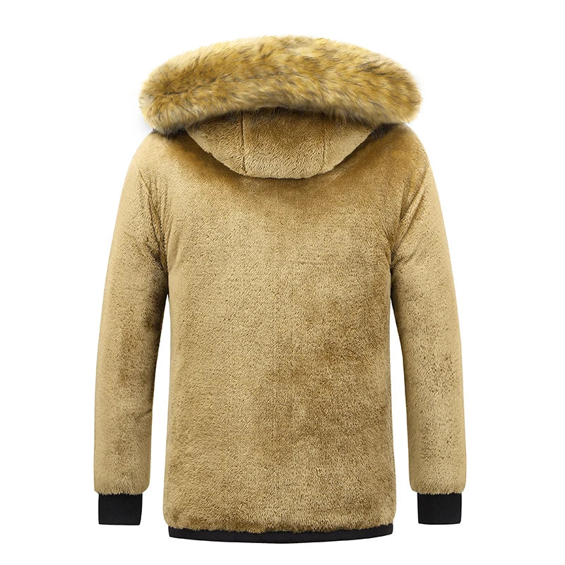 Men Warm Windproof Fleece Thick Jacket