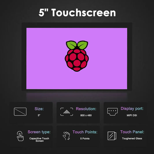 Pi 4B/3B+/3B/3A+/2B/B+ Touchscreen Monitor