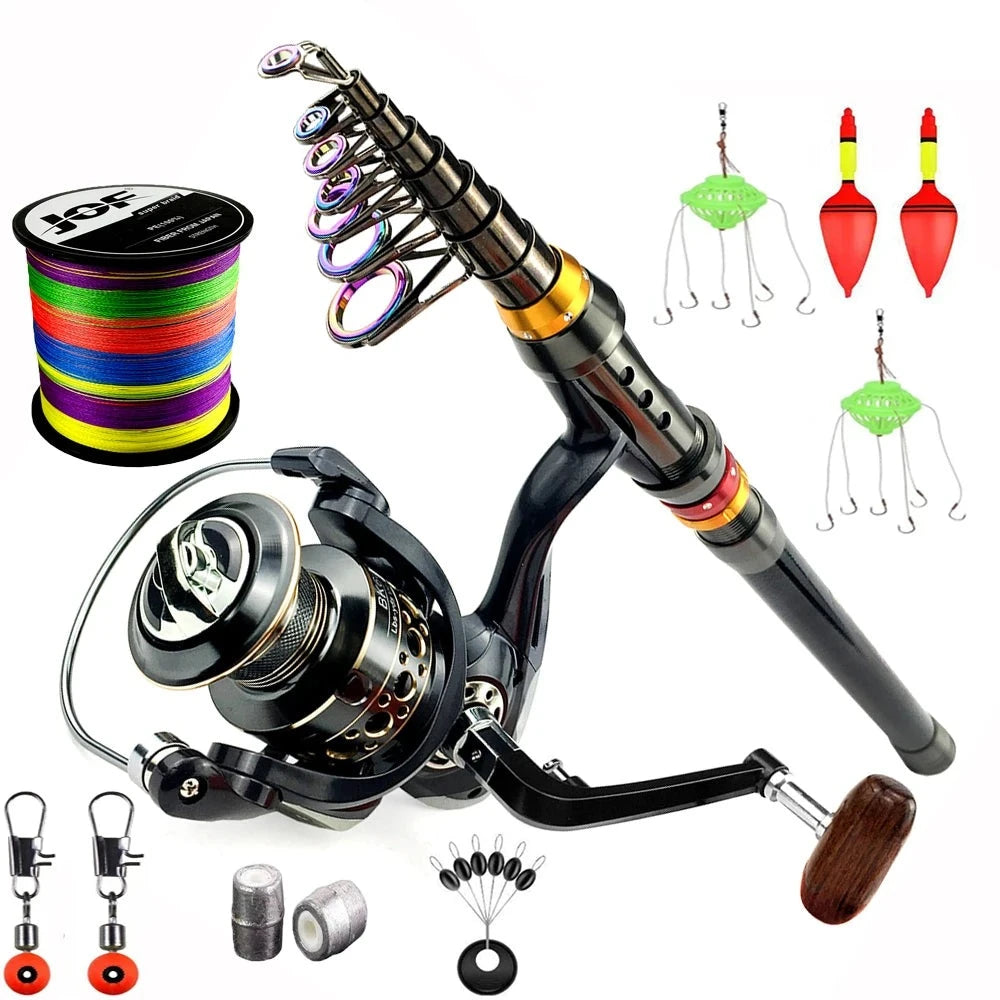 Fishing Rod Reel Set