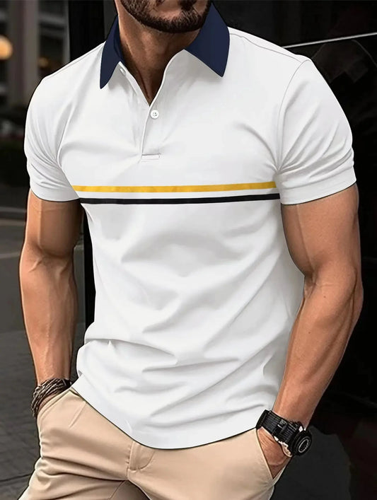 Men's Casual Short-Sleeved Polo Shirt