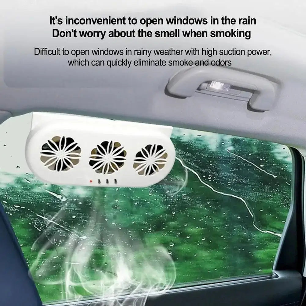 USB Solar Car Exhaust Fan