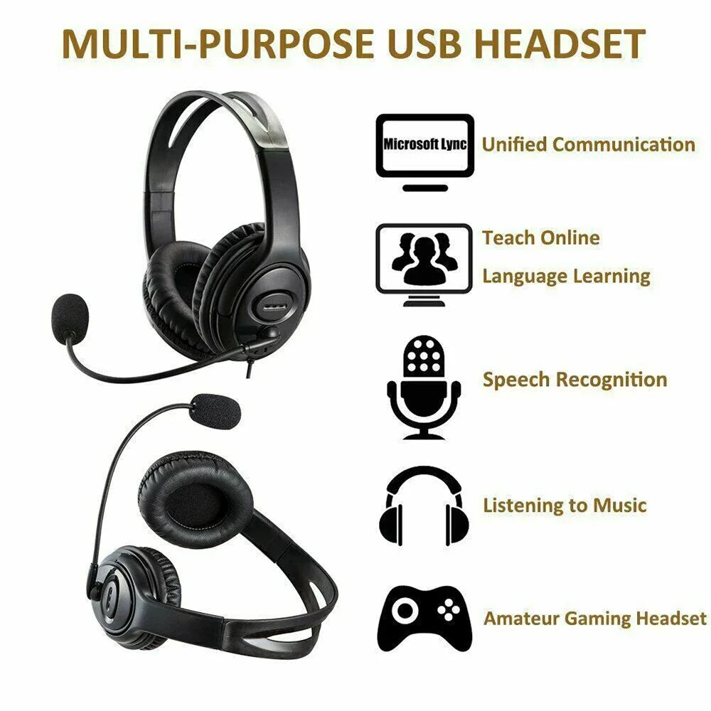 USB Noise Cancelling Gaming Headset