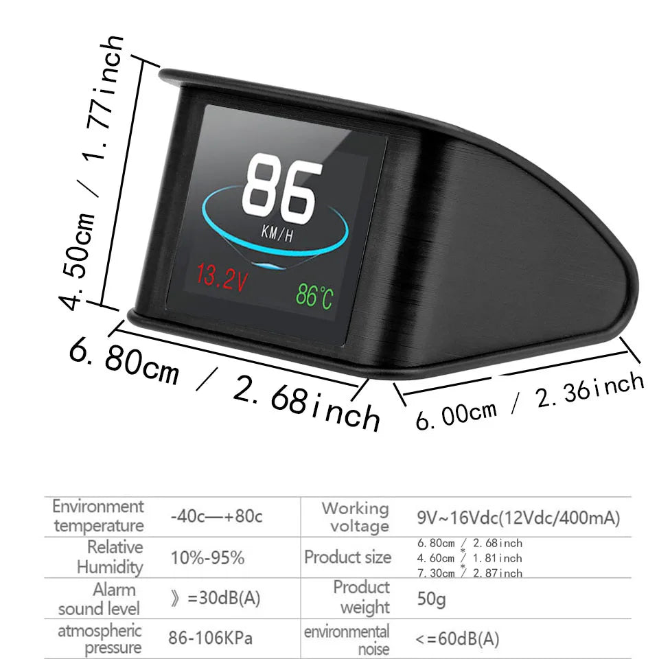 Car Head Up Display Multi-function Smart Digital Meter Guage