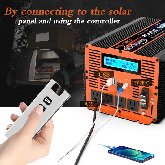 4000 Watt 12V Pure Sine Wave Power Inverter