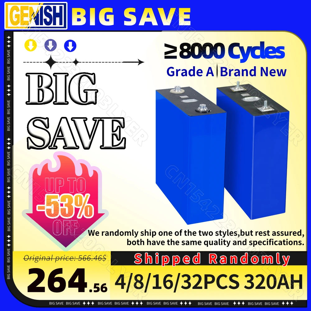 8000 Cycles Rechargeable LiFePO4 Battery