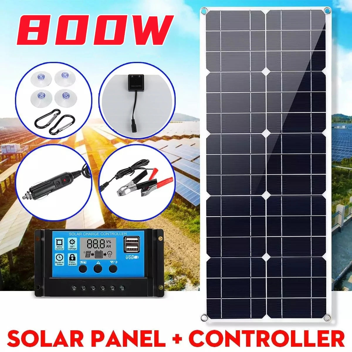 800W Portable Solar Panel