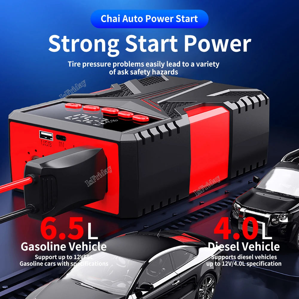 4 in1 Car Jump Starter Air Pump Power Bank