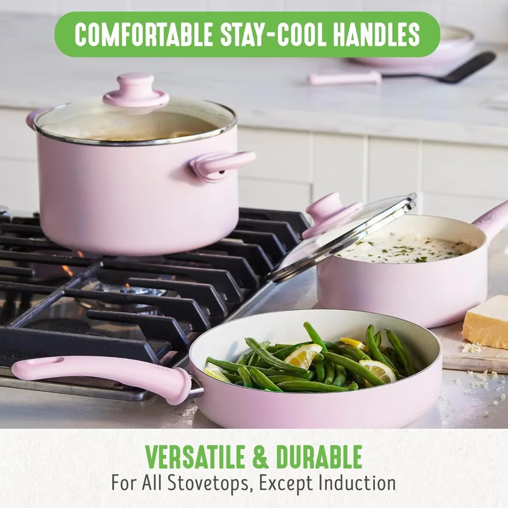 Kitchen Cookware Pots and Frying Pans Set