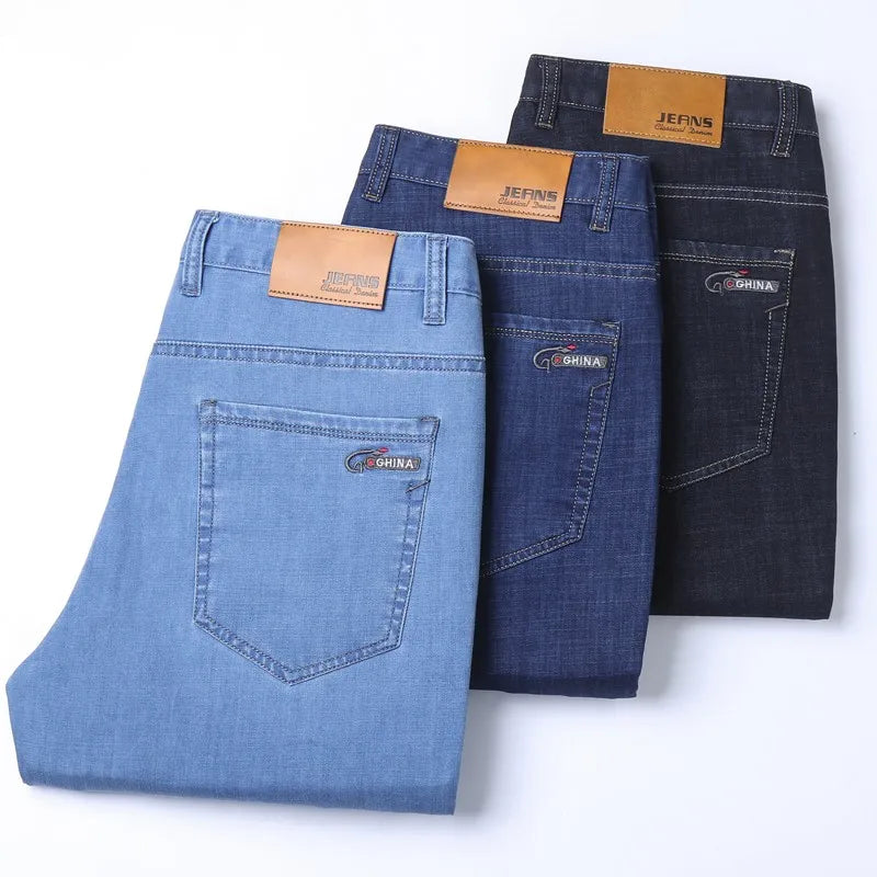 Ice Silk Thin Denim Jeans