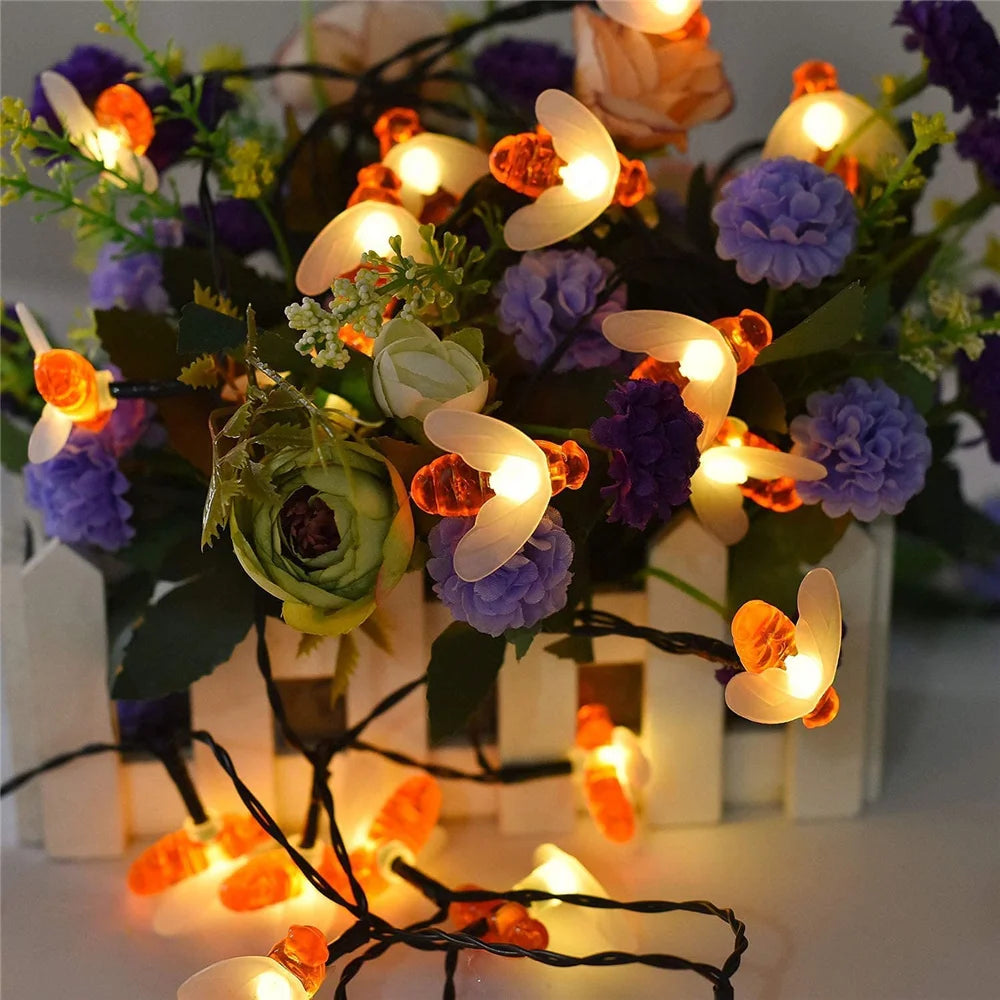 Garden Honeybee Solar String Light