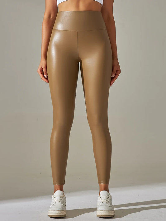 New PU Leather High Waist Pants
