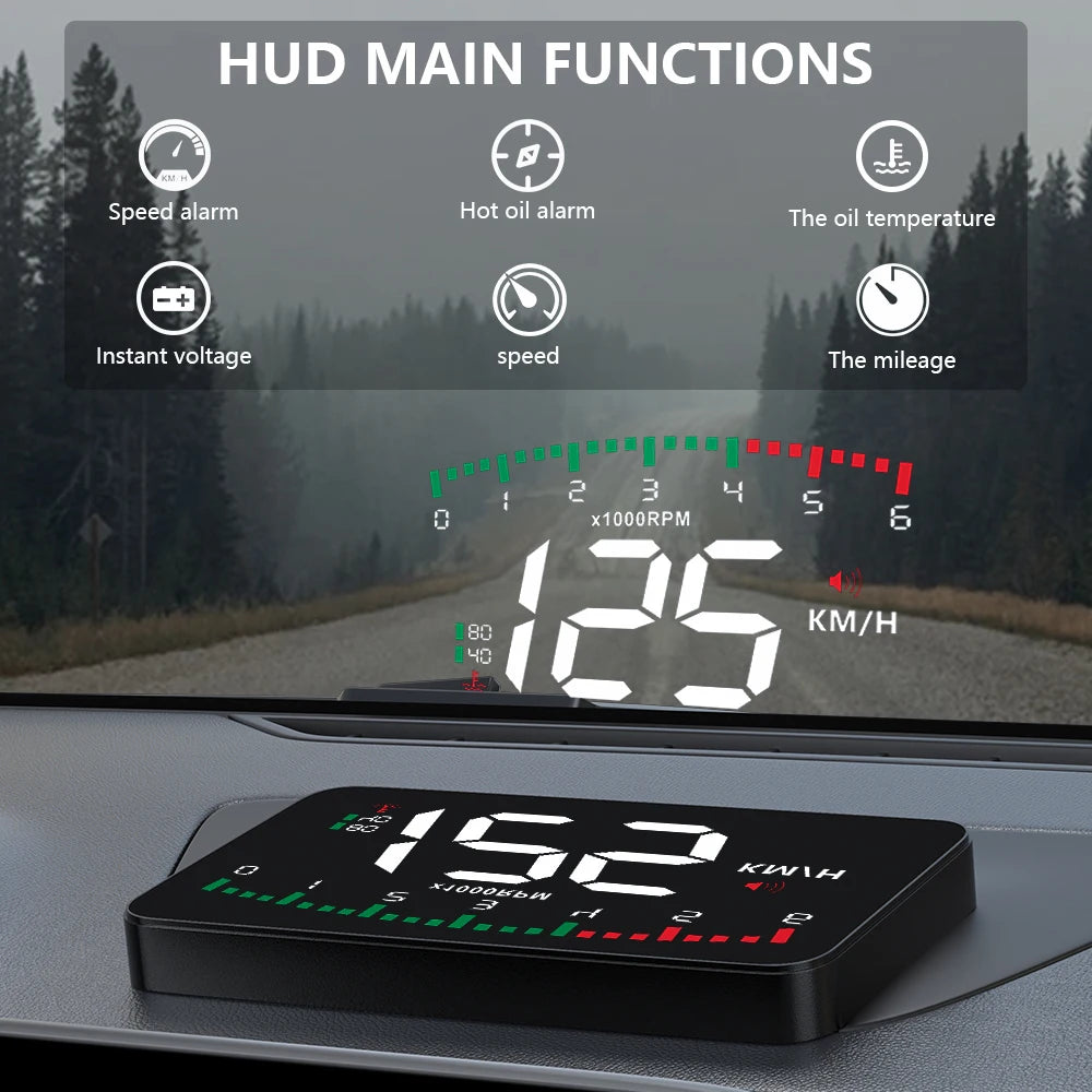 A900 Auto Hud Display  Windshield Speedometer