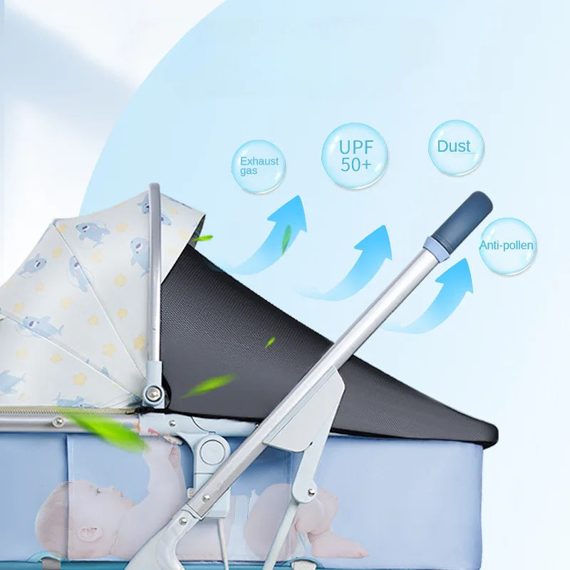 Can Sit or Lie Down Baby Stroller
