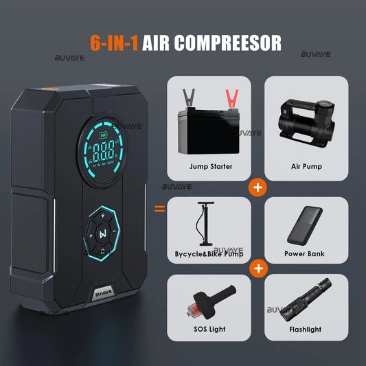 6 In 1 Car Jump Starter Air Pump